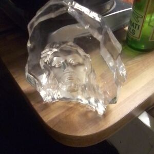 Studio Y White Glass Art Sculpture Modern Geometric Design